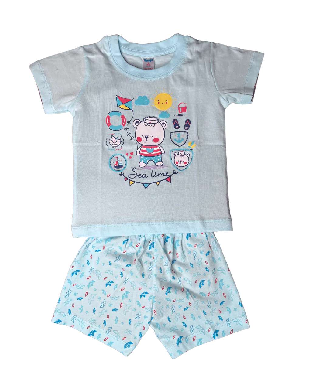 Teddie Half Sleeve Tshirt and Shorts Set