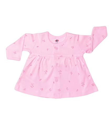 Cute Print Baby Frock Full Sleeve Pack of 2 (Assorted)