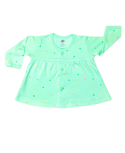 Cute Print Baby Frock Full Sleeve Pack of 2 (Assorted)