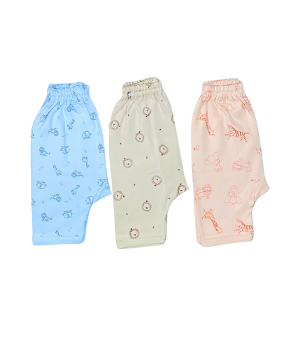 Printed PastelCo Diaper Leggings Pack of 3 (Assorted)