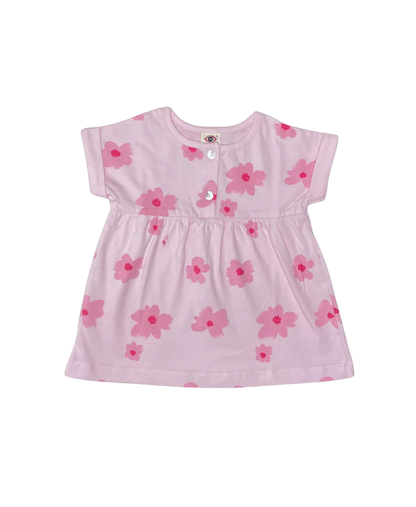 Flower Cotton Frock Half Sleeve (Assorted)