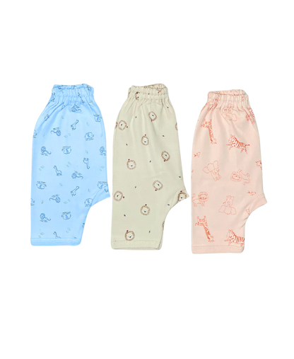 Printed PastelCo Diaper Leggings Pack of 3 (Assorted)