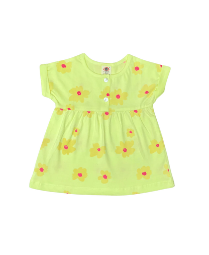 Flower Cotton Frock Half Sleeve (Assorted)