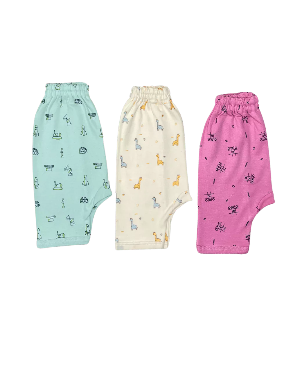 Printed PastelCo Diaper Leggings Pack of 3 (Assorted)