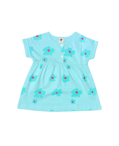 Flower Cotton Frock Half Sleeve (Assorted)