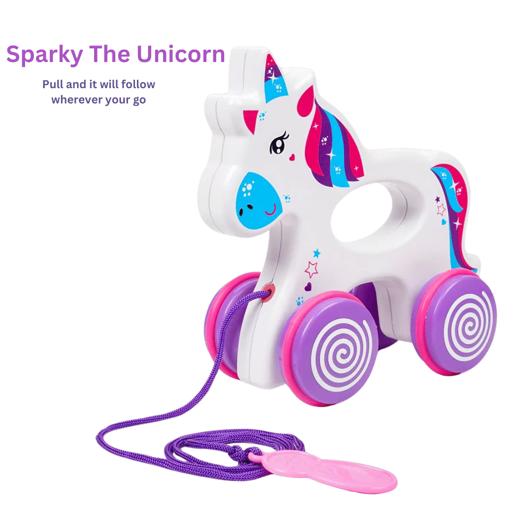 Sparky the Unicorn Pull Toy