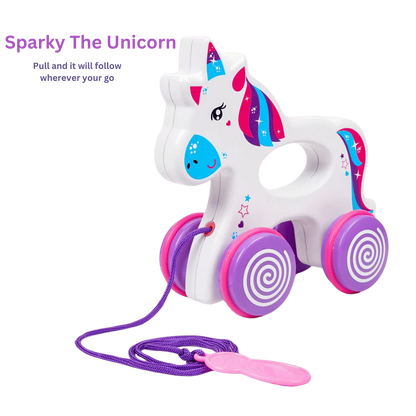 Sparky the Unicorn Pull Toy