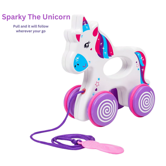 Sparky the Unicorn Pull Toy