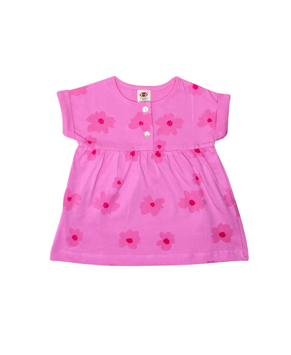 Flower Cotton Frock Half Sleeve (Assorted)