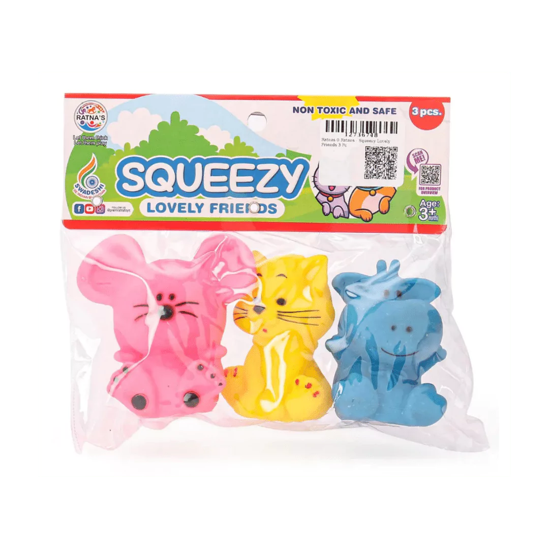 Squeezy Animal Friends Pack of 3 (Assorted)