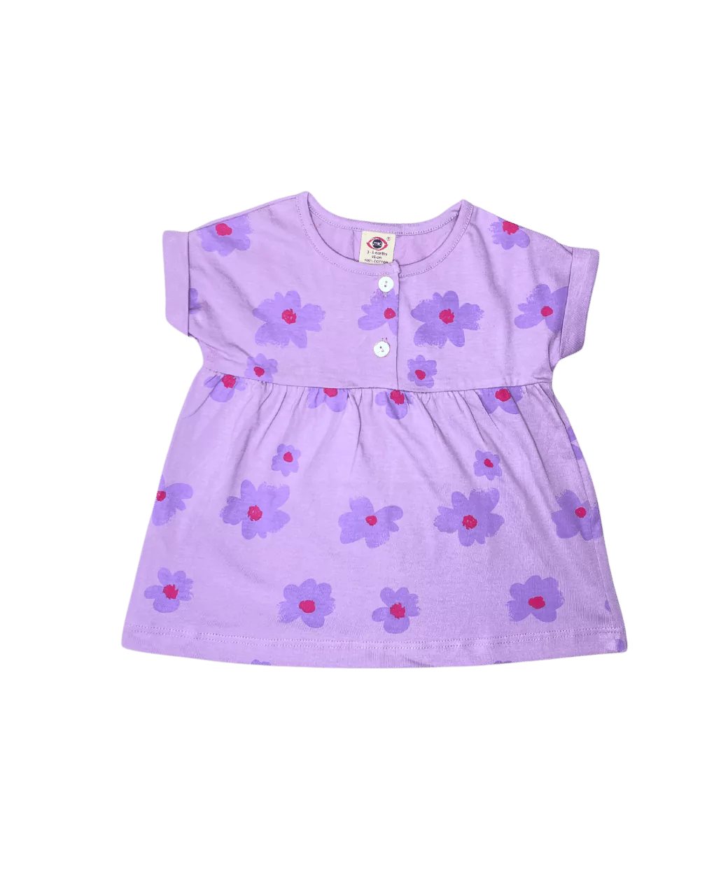 Flower Cotton Frock Half Sleeve (Assorted)