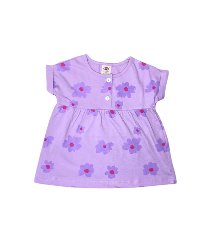 Flower Cotton Frock Half Sleeve (Assorted)