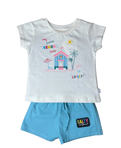 Beach Half Sleeve Tshirt and Shorts