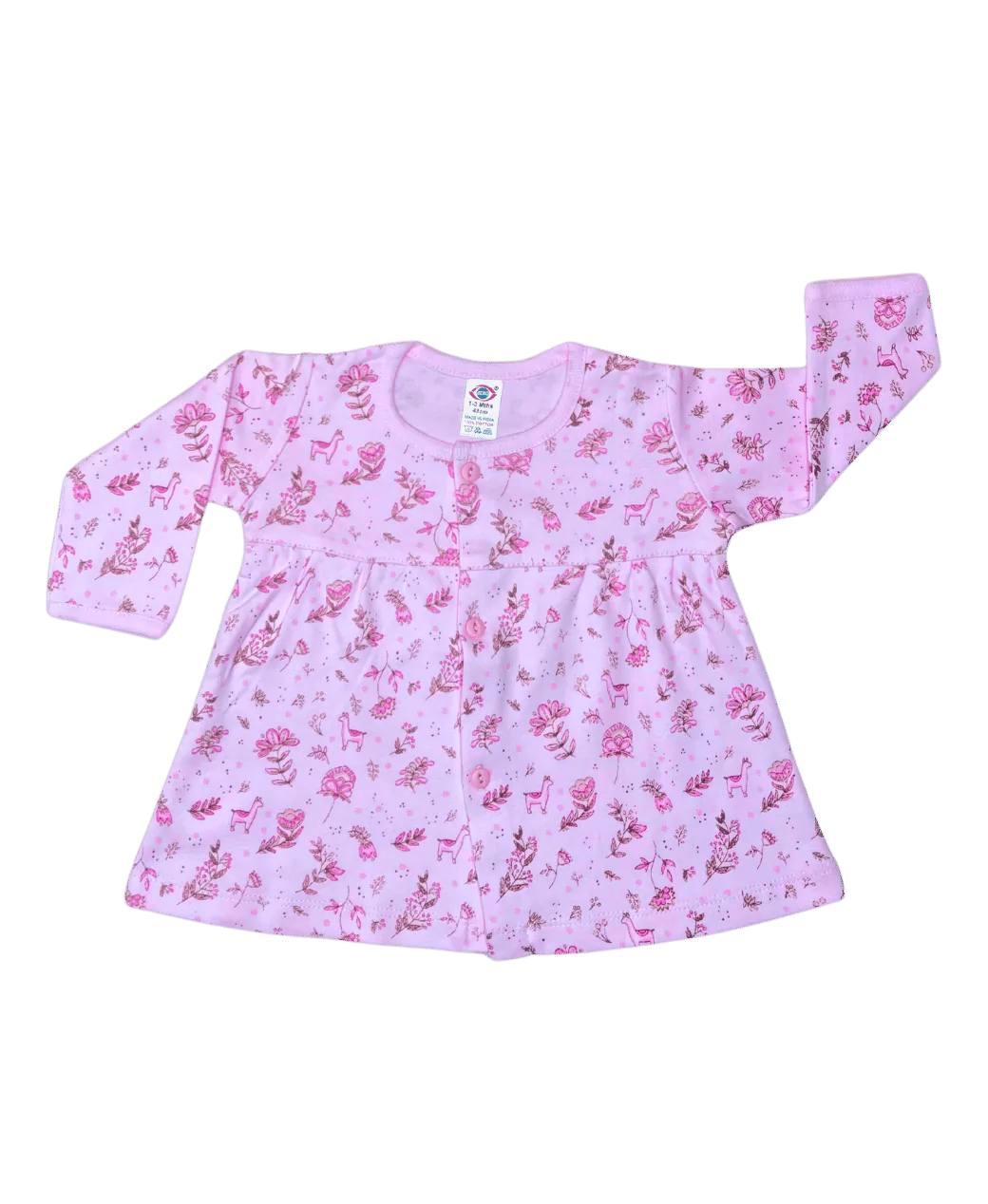 Big Print Baby Frock Full Sleeve Pack of 2 (Assorted)