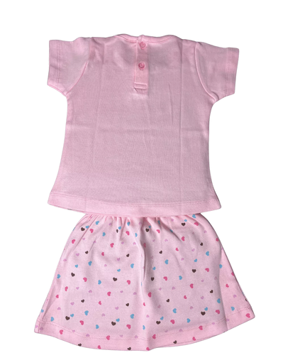 Girlie Half Sleeve Top with Skirt Co-ord Set