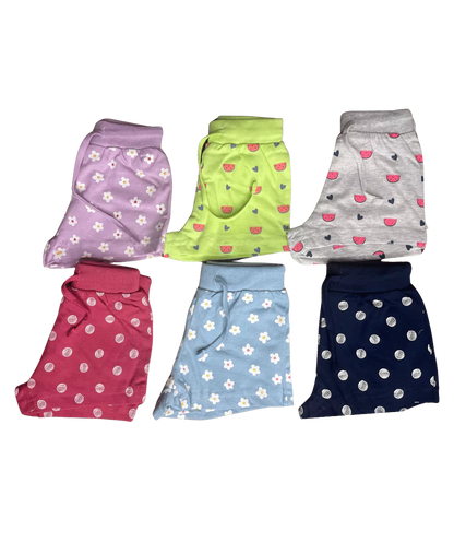 Smart Cotton Casual Shorts for Girls - Pack of 2 (Assorted)