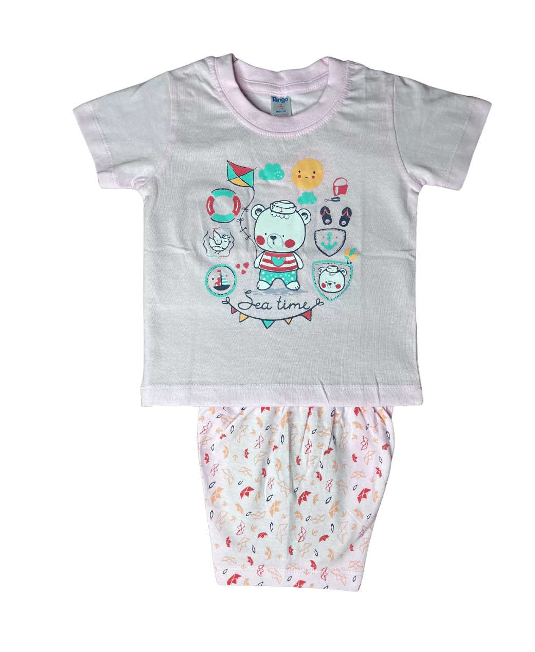 Teddie Half Sleeve Tshirt and Shorts Set