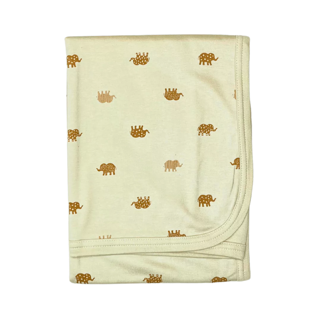 Elephant Print Baby Towel Sheet