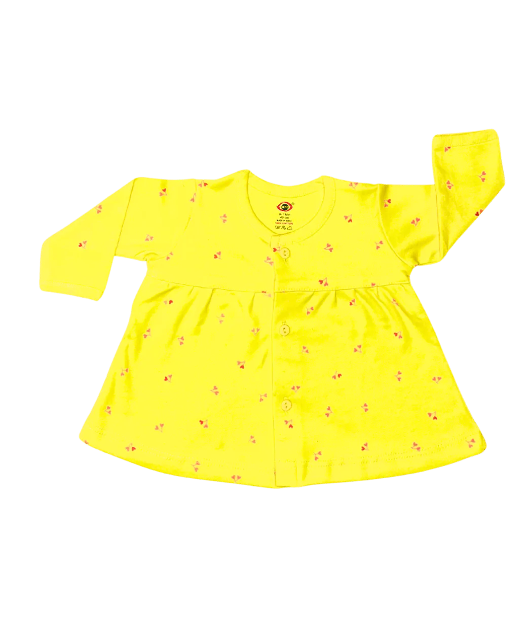 Cute Print Baby Frock Full Sleeve Pack of 2 (Assorted)