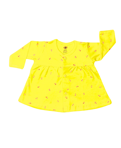 Cute Print Baby Frock Full Sleeve Pack of 2 (Assorted)