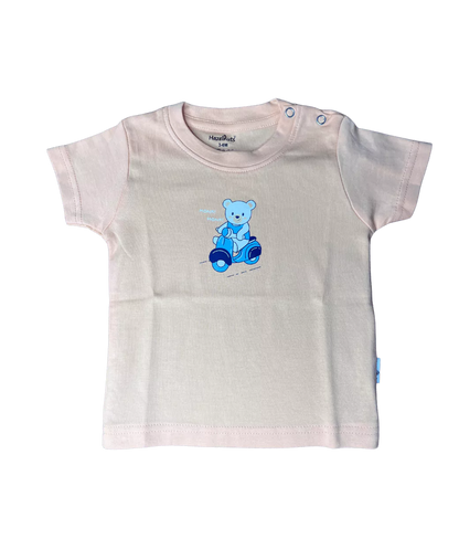 Bear Half Sleeve Tshirt for Girls - Pack of 2 (Assorted)